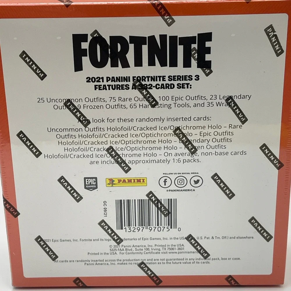 2021 Panini Fortnite Series 3 Mega Box Sealed 12 Packs 2 Cracked Ice Parallels